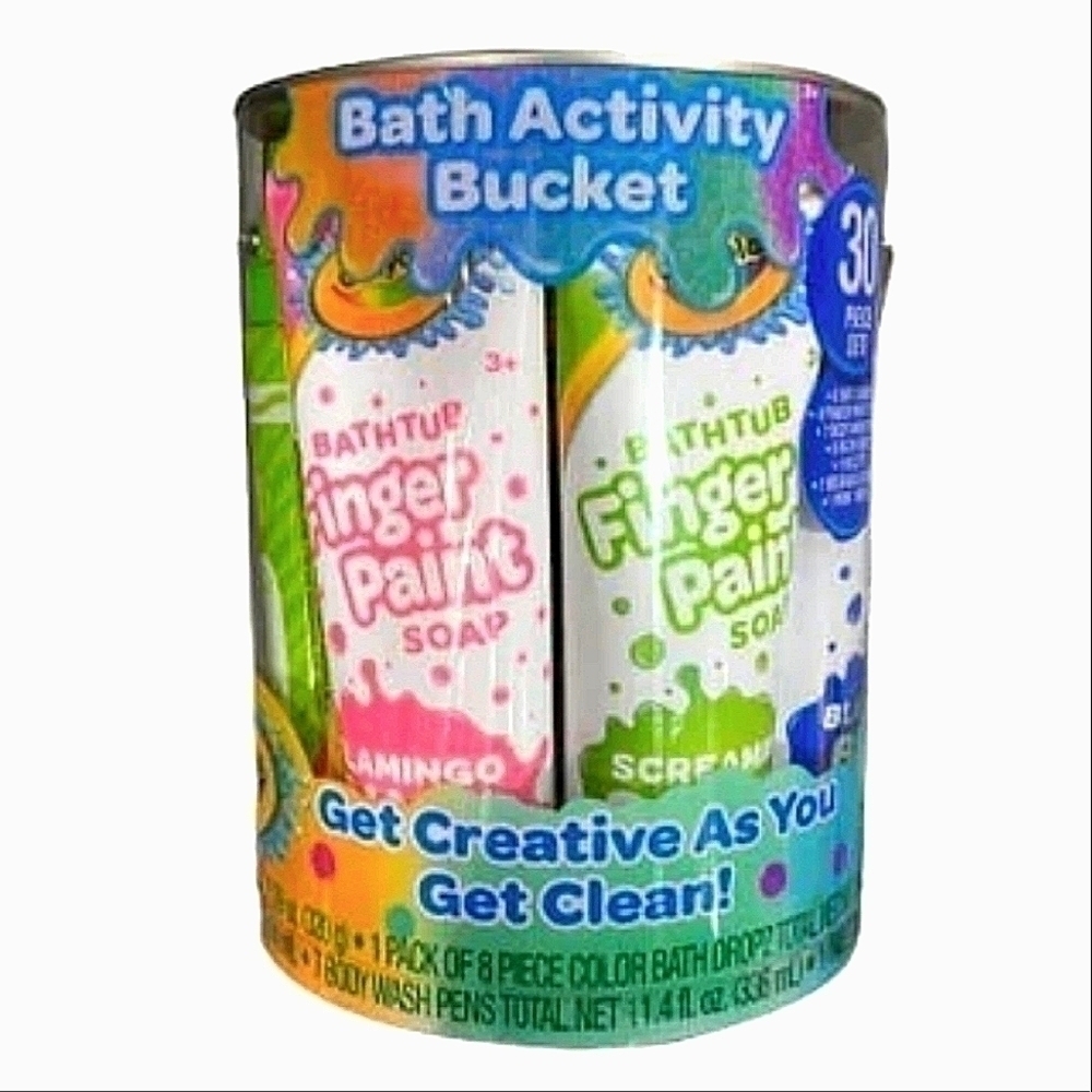 🛑 2 / $40 Sale! Crayola Bath Activity Bucket 30 Pc Set NWT